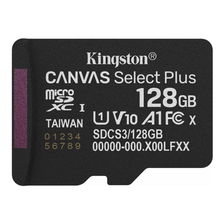 kingston tarjeta memoria micro secure digital sdxc 128gb kingston canvas select plus clase 10 uhs