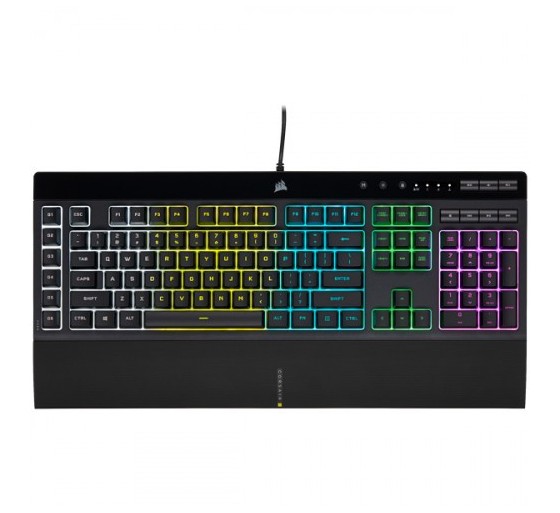 corsair corsair k55 rgb pro teclado usb qwerty espanol negro