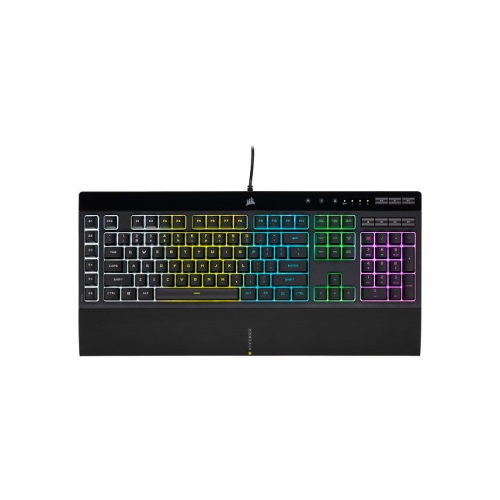 corsair corsair k55 rgb pro teclado usb qwerty espanol negro