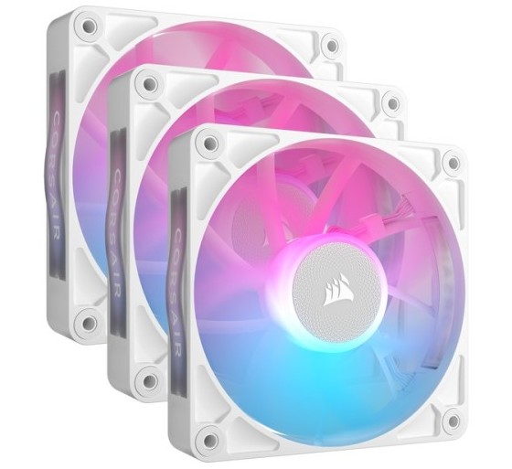 corsair ventilador caja corsair rx rgb series icue link rx120 rgb blanco triple pack co 9051022 ww