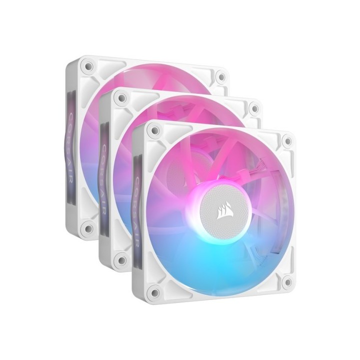 corsair ventilador caja corsair rx rgb series icue link rx120 rgb blanco triple pack co 9051022 ww