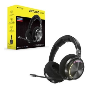 corsair auriculares corsair virtuoso max wireless negro ca 9011372 ww