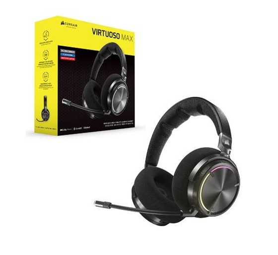 corsair auriculares corsair virtuoso max wireless negro ca 9011372 ww