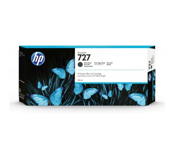 hp hp 727 cartucho de tinta hp727 negro  c1q12a