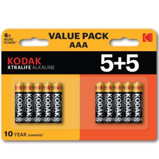 kodak blister pilas kodak alcalina xtralife aaa lr3    blister 5+5