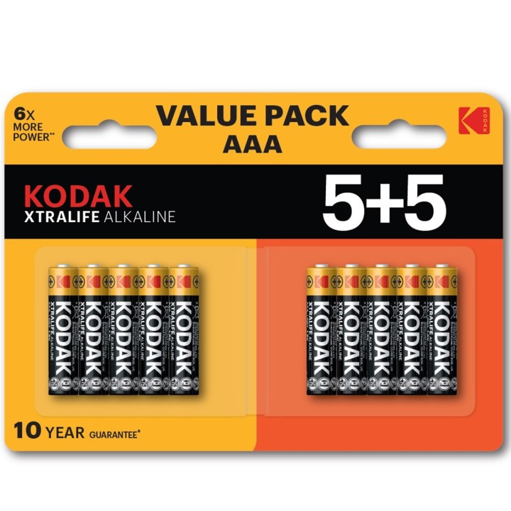 kodak blister pilas kodak alcalina xtralife aaa lr3    blister 5+5