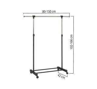 perchero pie unilux extend negro/plata