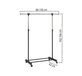 perchero pie unilux extend negro/plata