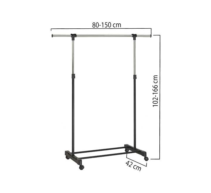 perchero pie unilux extend negro/plata