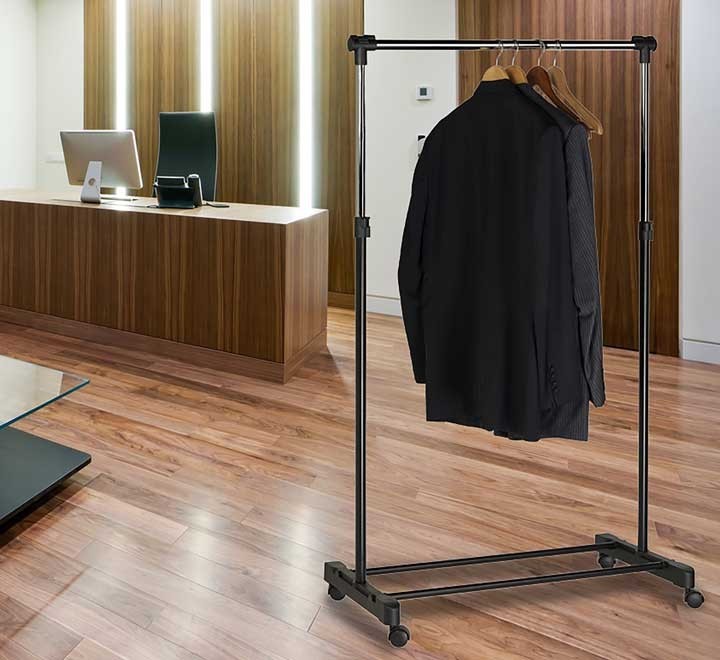 perchero pie unilux extend negro/plata