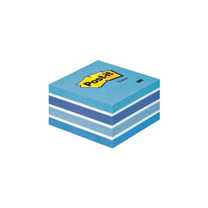 post it cubo 450 hojas notas adhesivas 76x76mm colores surtidos azules 2028 b post it 7100172385