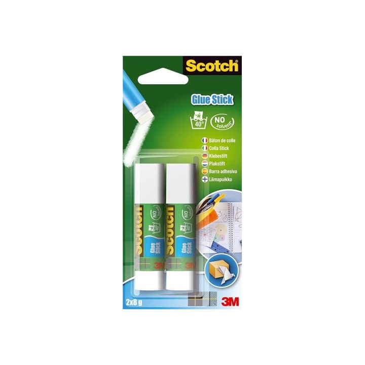 scotch pack 2 barras adhesivo permanente 8g 6216cn scoth 7100115379