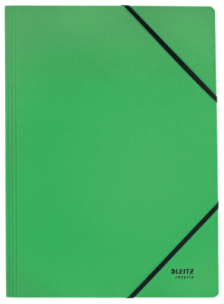 leitz carpeta de carton con gomas y sin solapas a4 recycle 100% verde leitz 39080055