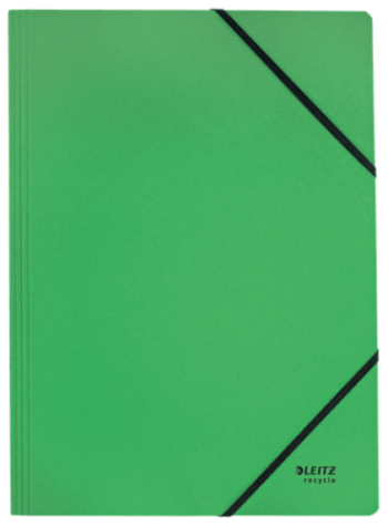 leitz carpeta de carton con gomas y sin solapas a4 recycle 100% verde leitz 39080055