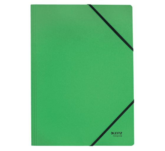 leitz carpeta de carton con gomas y sin solapas a4 recycle 100% verde leitz 39080055