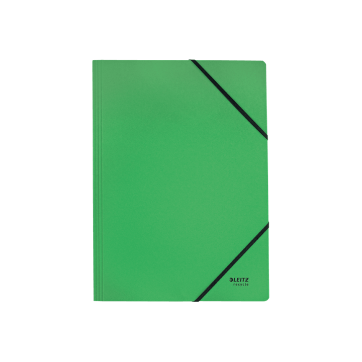 leitz carpeta de carton con gomas y sin solapas a4 recycle 100% verde leitz 39080055