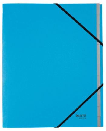 leitz carpeta clasificadora de carton 12 posiciones a4 recycle 100% azul leitz 39150035