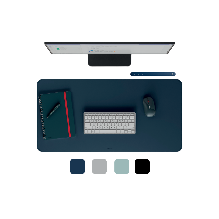 leitz alfombrilla de sobremesa 80 x 40 cm, azul oscuro leitz 53820068