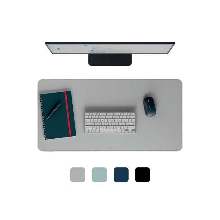 leitz alfombrilla de sobremesa 80 x 40 cm, gris claro leitz 53820085