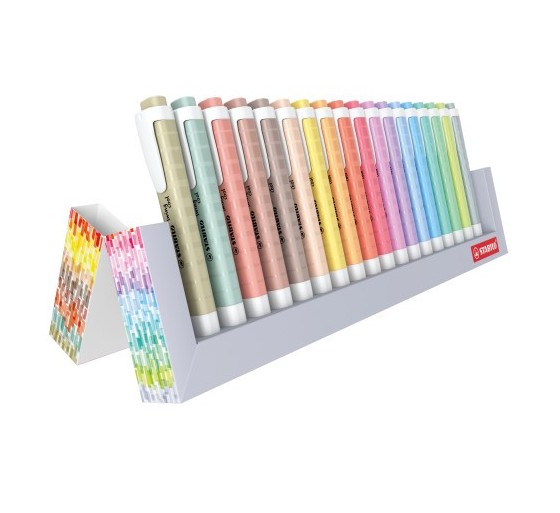 stabilo set escritorio carton swing cool nature colors 18 unidades surtidas trazo 1/4mm. stabilo 275