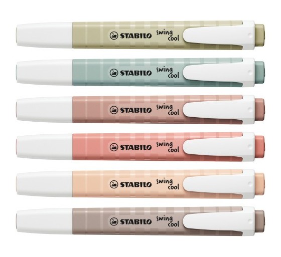 stabilo estuche plastico swing cool nature 6 unidades surtidas trazo 1/4mm. stabilo 275/6 09