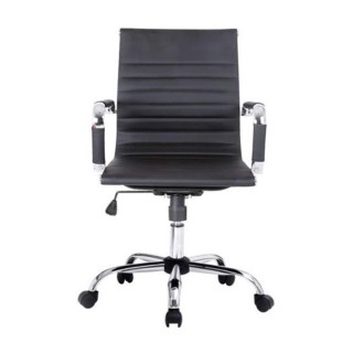 equip silla de oficina equip 651002 negra ergonomica respaldo medio
