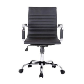 equip silla de oficina equip 651002 negra ergonomica respaldo medio