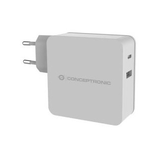 conceptronic cargador de pared quick charge 3.0 pd  pps 1puerto usb   c 1 puerto usb   a conceptroni