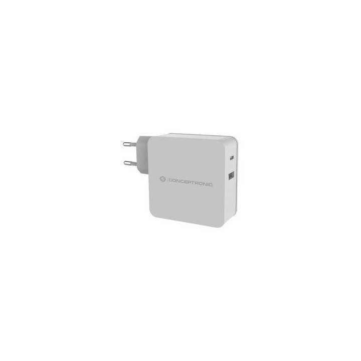 conceptronic cargador de pared quick charge 3.0 pd  pps 1puerto usb   c 1 puerto usb   a conceptroni