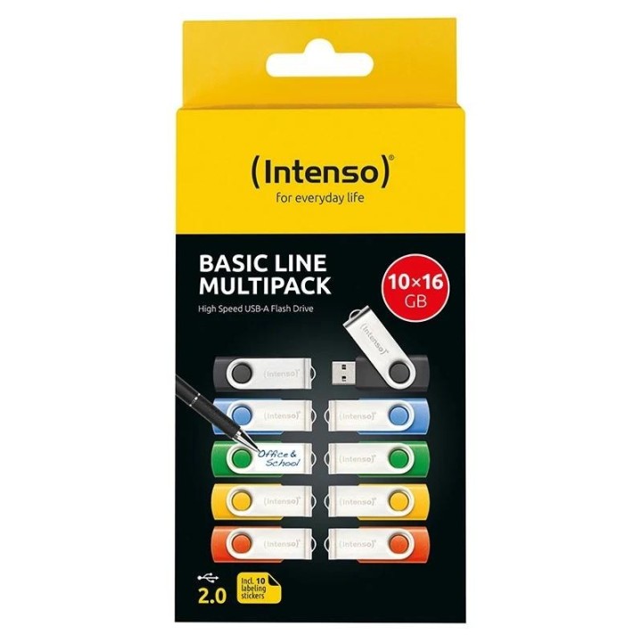 intenso basic line multipack lapiz usb 2.0 4gb 10u