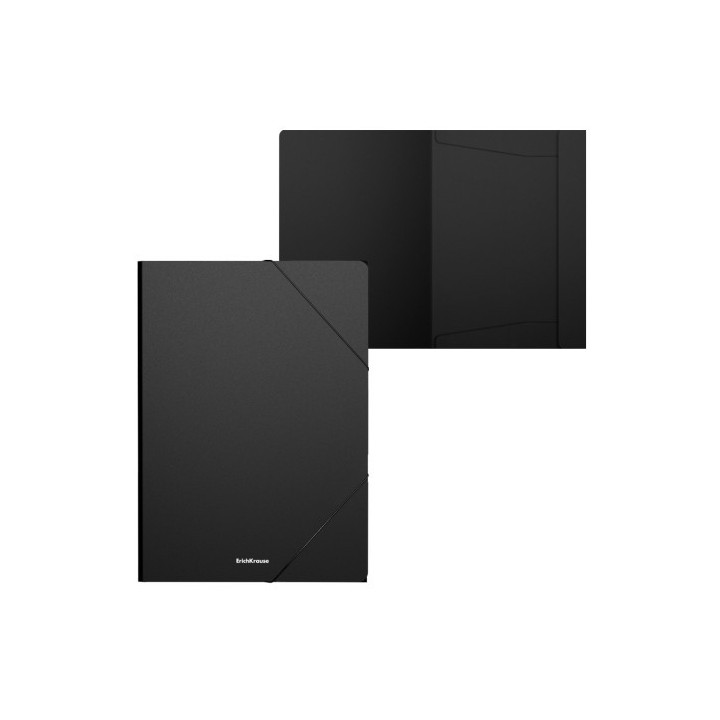 erich krause carpeta con gomas elasticas matt classic, a4, negro erich krause 59228  pack  4 unidade