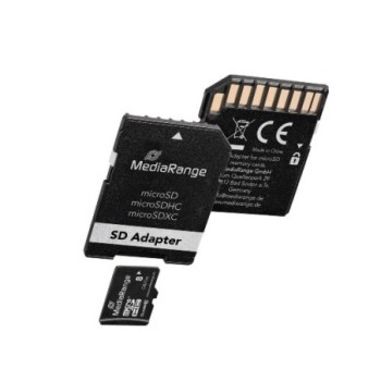 mem micro sdhc 8gb mediarange + adaptador sd lectura 15mbs escritura 10mbs
