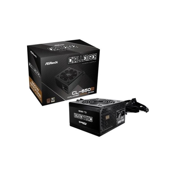 asrock fuente alimentacion asrock cl 650b,psu,650w,80 plus bronze,120mm,active pfc,pci e  6+2 pin x4