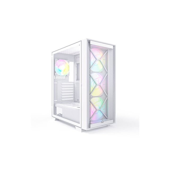 torre atx montech air 1000 premium white 2 frontal 4xvent argb max vent 170mm vga 340mm