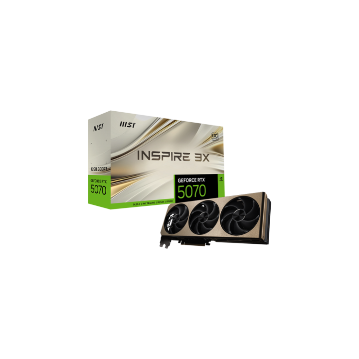 msi msi geforce rtx 5070 12g inspire 3x oc nvidia 12 gb gddr7
