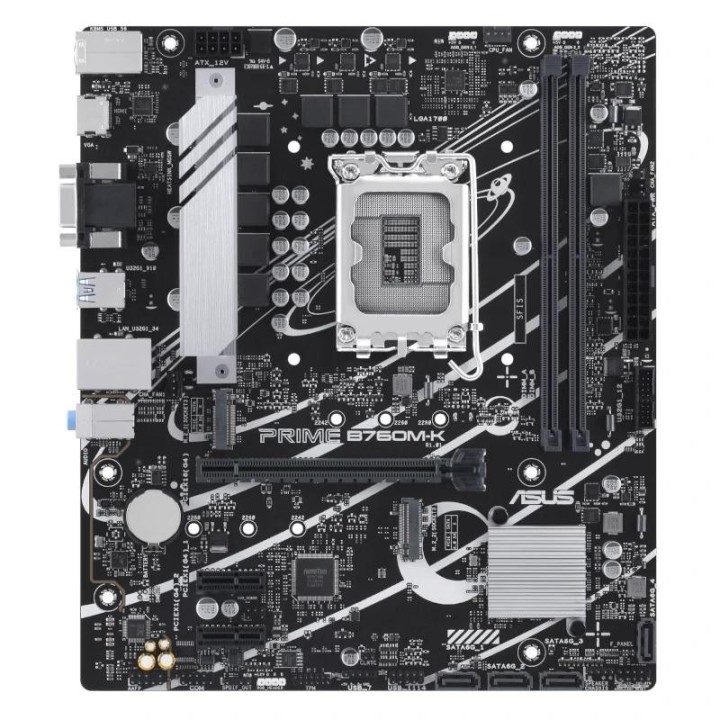 asus placa base prime b760m k ddr5 matx 1700