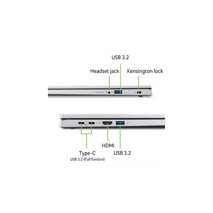 portatil acer aspire go 15 ag15 71p plata i7 13620g 16gb ssd 1tb 15.6  w11 home