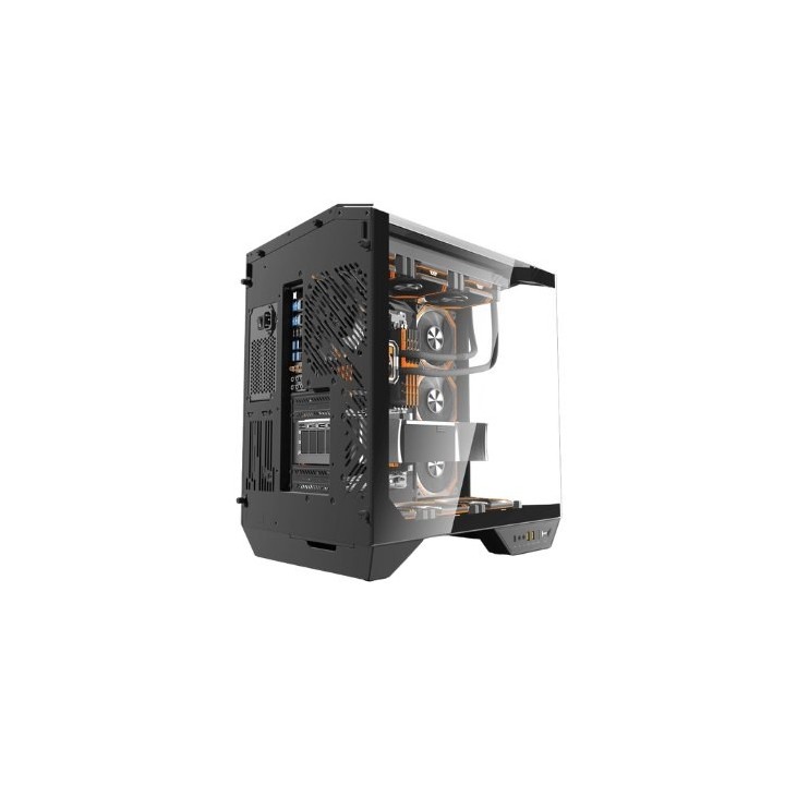 torre darkflash dy470 negra atx doble camara paneles de cristal 4 fans argb pwm