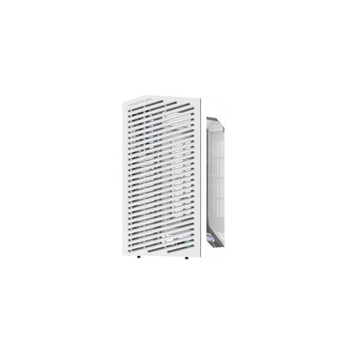 torre darkflash dy470 blanca atx doble camara paneles de cristal 4 fans argb pwm