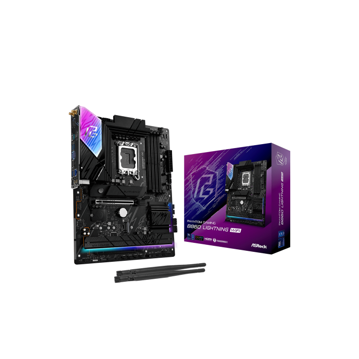 asrock asrock b860 lightning wifi intel b860 lga 1851  socket v1  atx