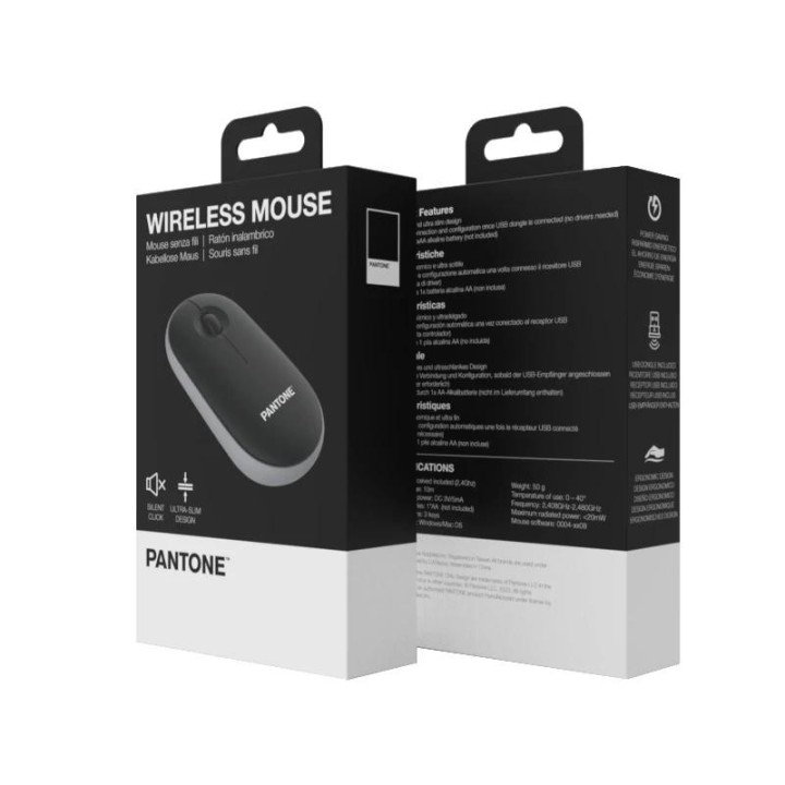 celly raton pantone inalambrico negro click silen.