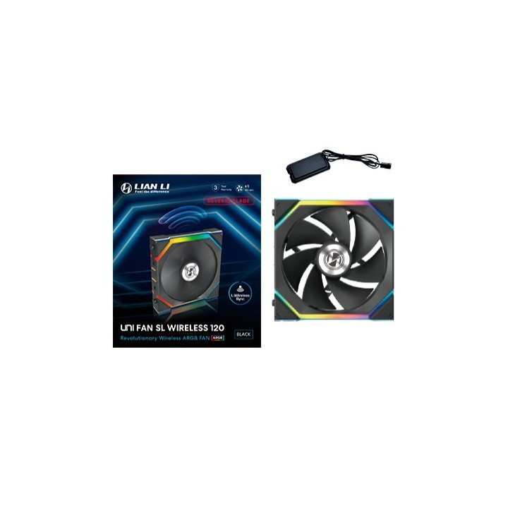 ventilador 120x120 lian li unifan sl wireless bk reverse 1 pack receiver