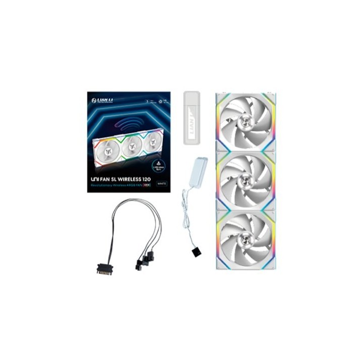 ventilador 120x120 lian li unifan sl wireless white 3 pack receiver wireless controller 1 3 sata