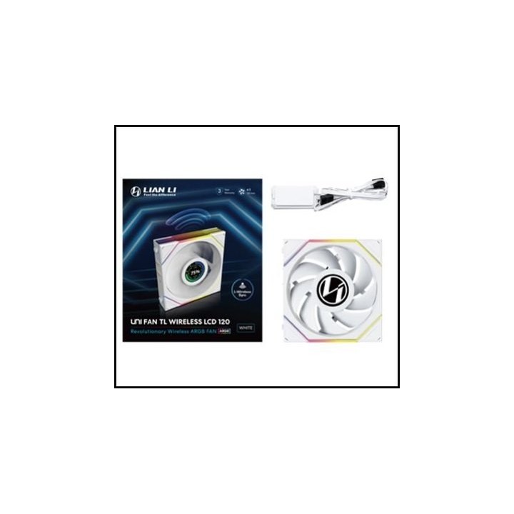 ventilador 120x120 lian li unifan tl lcd wireless white 1.6 lcd l wireless argb 1900rpm 28.5 db a