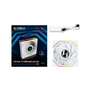 ventilador 120x120 lian li unifantl lcd wireless white r reverse 1.6 lcd l wireless argb 1900rpm 28.
