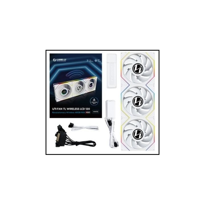 ventilador 120x120 lian li unifan tl lcd wireless black 1.6 lcd pack 3u l wireless argb 1900rpm 28.5