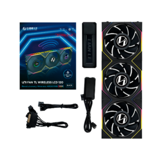 ventilador 120x120 lian li unifantl lcd wireless black r reverse 1.6 lcd pack 3u l wireless argb 190