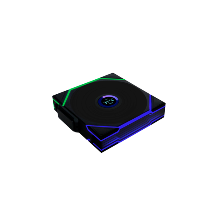 ventilador 120x120 lian li unifantl lcd wireless black r reverse 1.6 lcd pack 3u l wireless argb 190