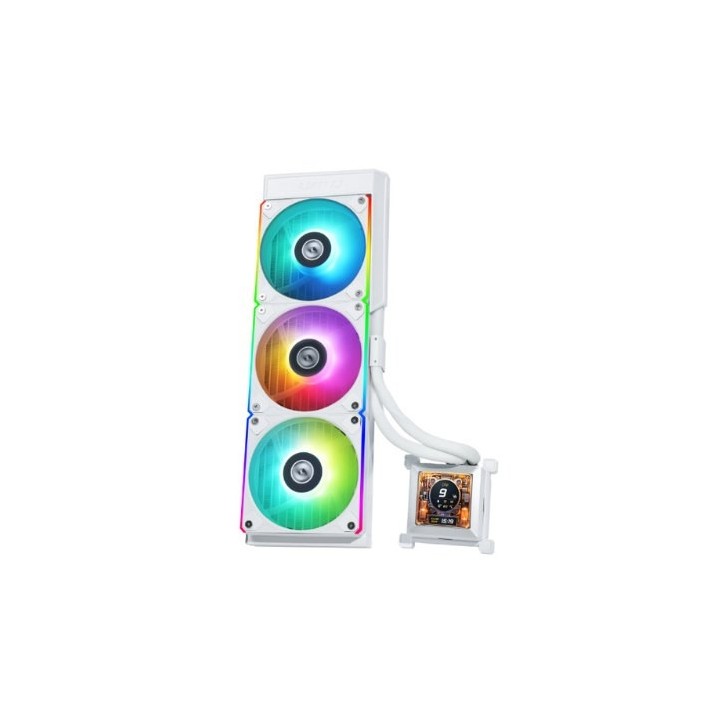 disipador ref liquida lian li hydroshift ii 360r wh white lcd 2.88  3vent 124x120mm 2400rpm