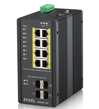 zyxel zyxel rgs200 12p gestionado l2 gigabit ethernet  10/100/1000  energia sobre ethernet  poe  neg